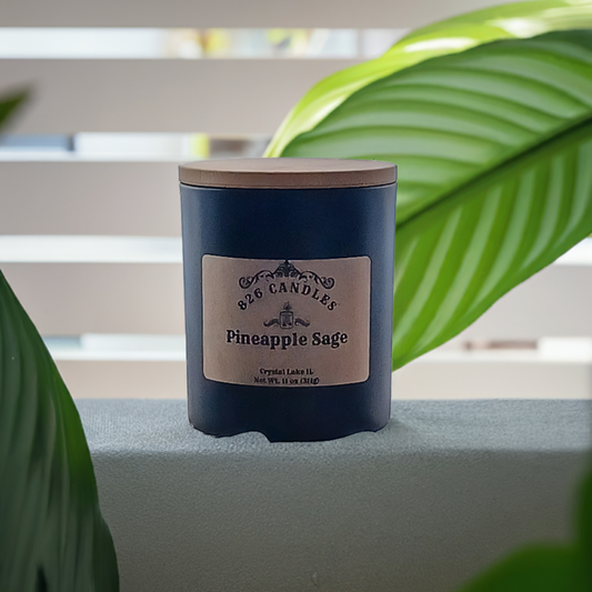 Pineapple and Sage scent, 11 oz candle gifts for her, gift for mom, gifts for him, home decor, tropical scent.