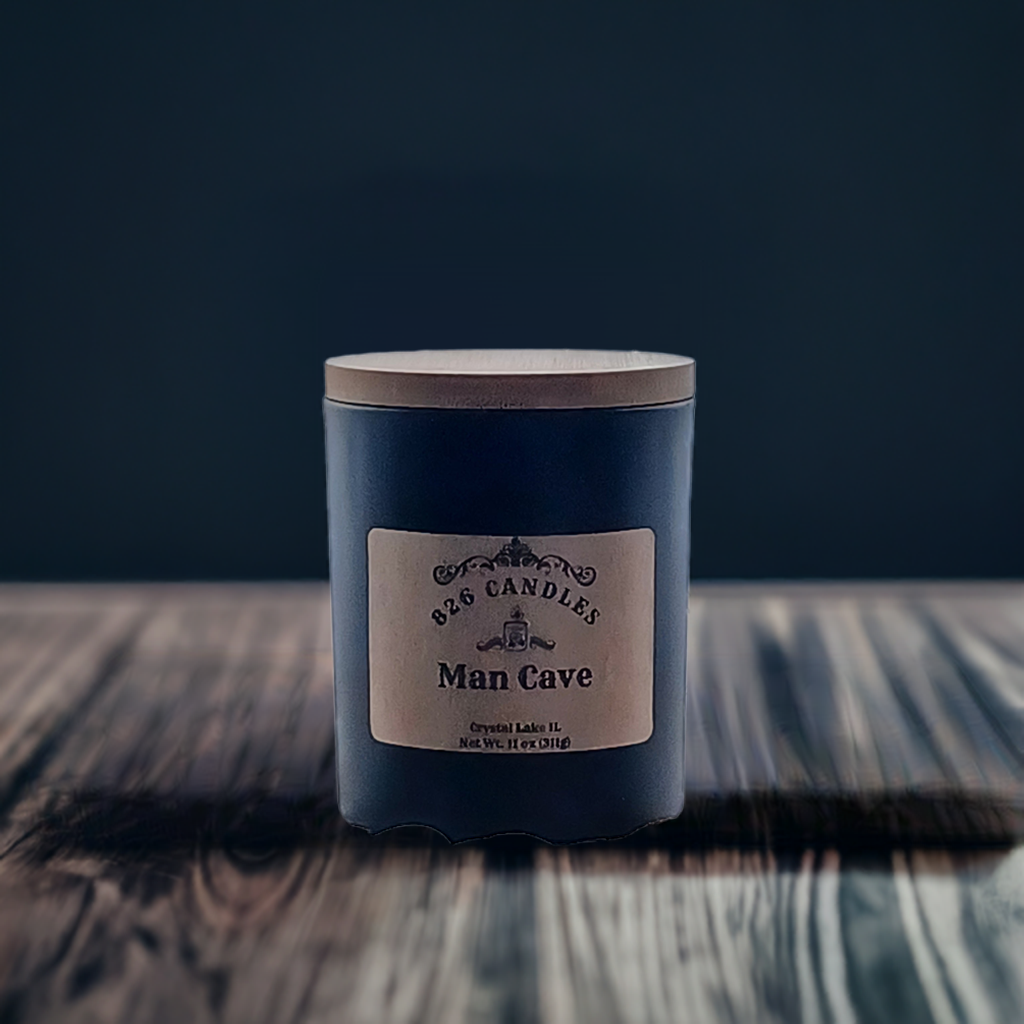 11 oz 'Man Cave' scented candle - a masculine fragrance, perfect as a gift for him.