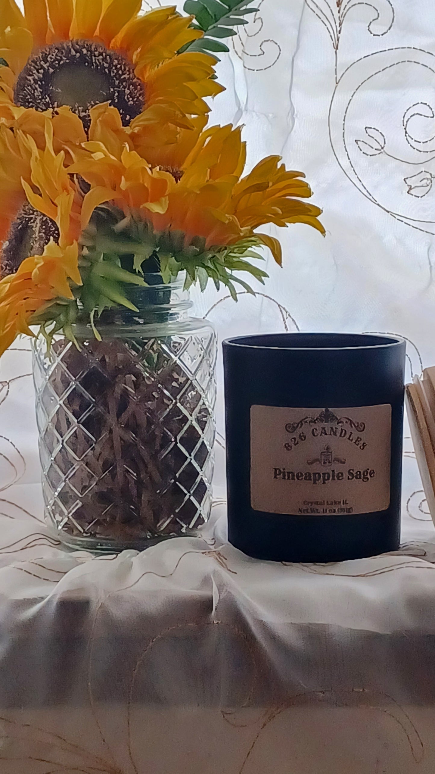 Pineapple and Sage scent, 11 oz candle gifts for her, gift for mom, gifts for him, home decor, tropical scent.